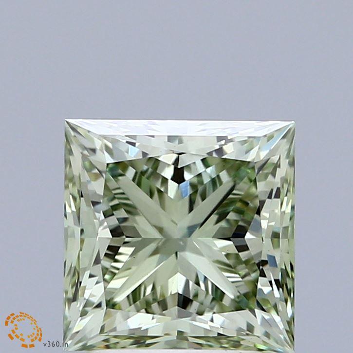 2.51 Ct. Fancy Intense Green Princess Lab Grown Diamond