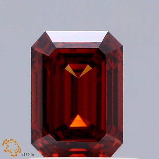 0.83 Ct. Fancy Deep Orange Emerald Lab Grown Diamond