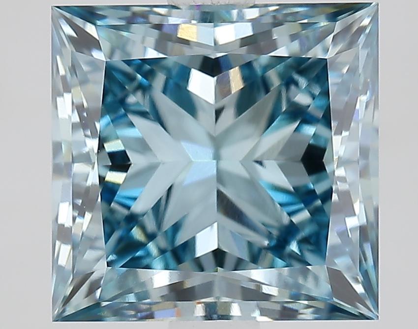 3.01 Ct. Fancy Intense Blue Princess Lab Grown Diamond