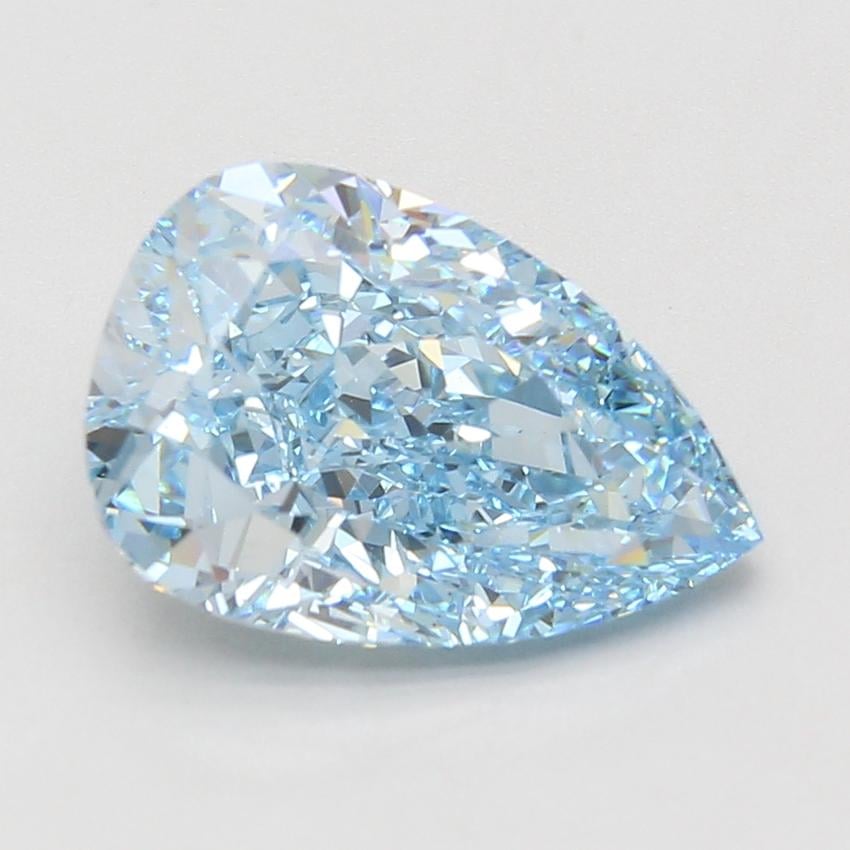 5.10 Ct. Fancy Vivid Blue Pear Lab Grown Diamond