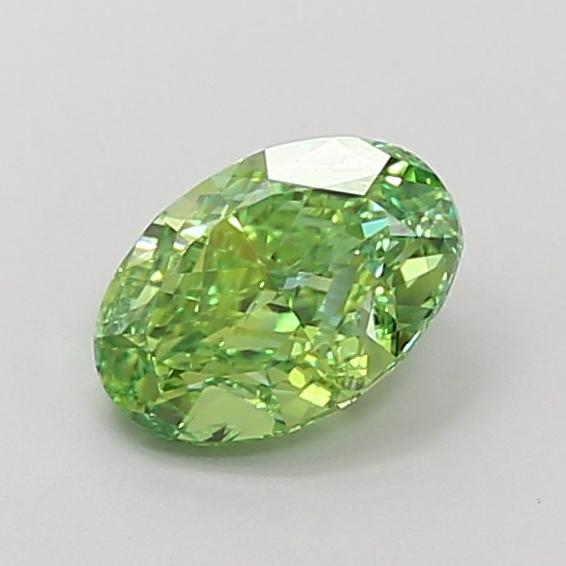 1.35 Ct. Fancy Vivid  Green Oval Lab Grown Diamond