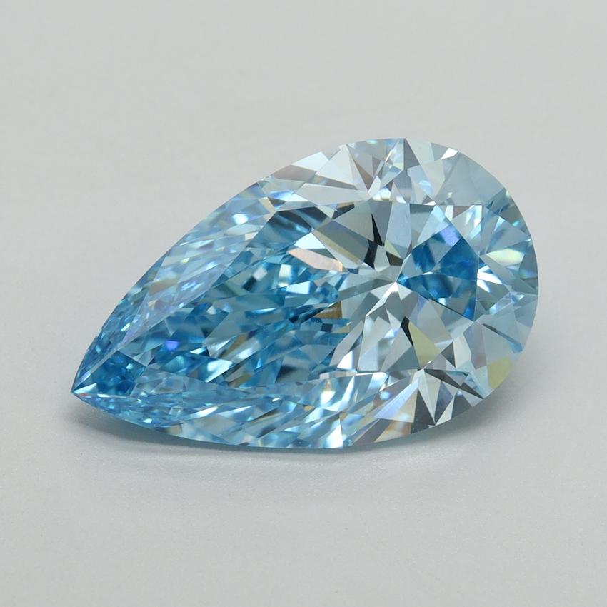 5.01 Ct. Fancy Vivid Blue Pear Lab Grown Diamond
