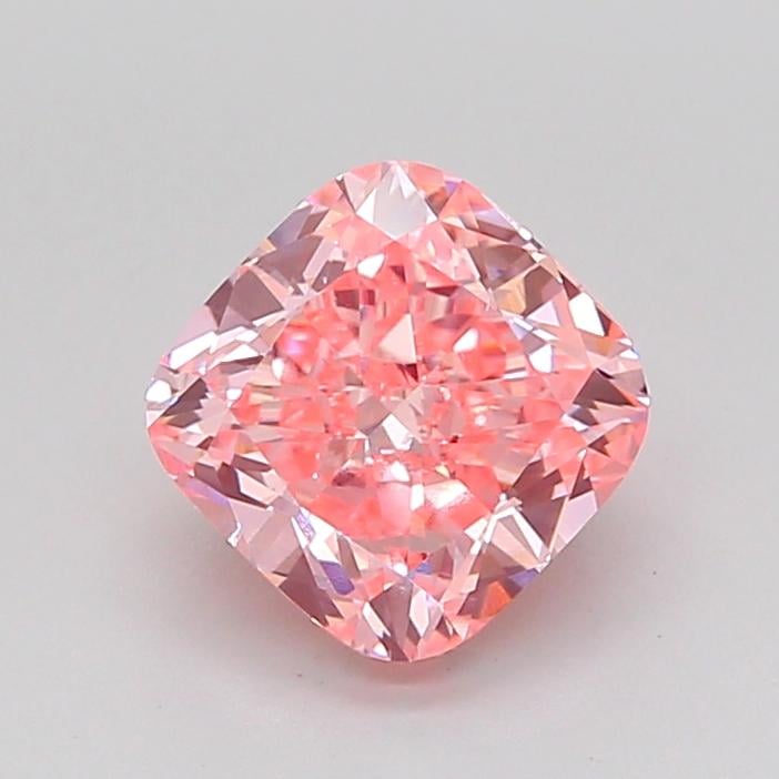 1.54 Ct. Fancy Vivid Pink Cushion Lab Grown Diamond