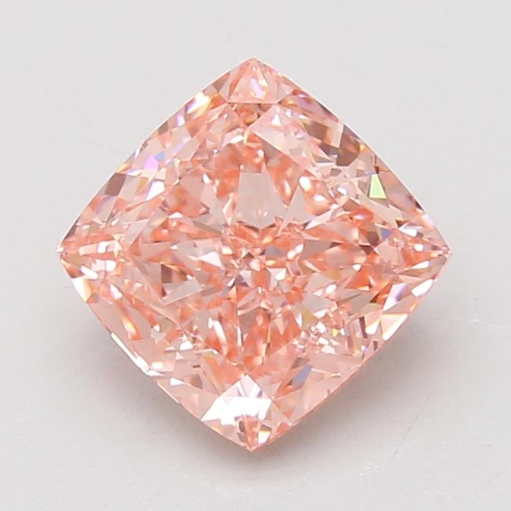 2.90 Ct. Fancy Vivid Pink Cushion Lab Grown Diamond