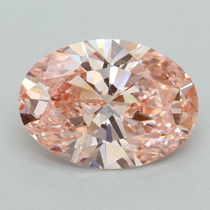 3.00 Ct. Fancy Vivid  Pink Oval Lab Grown Diamond