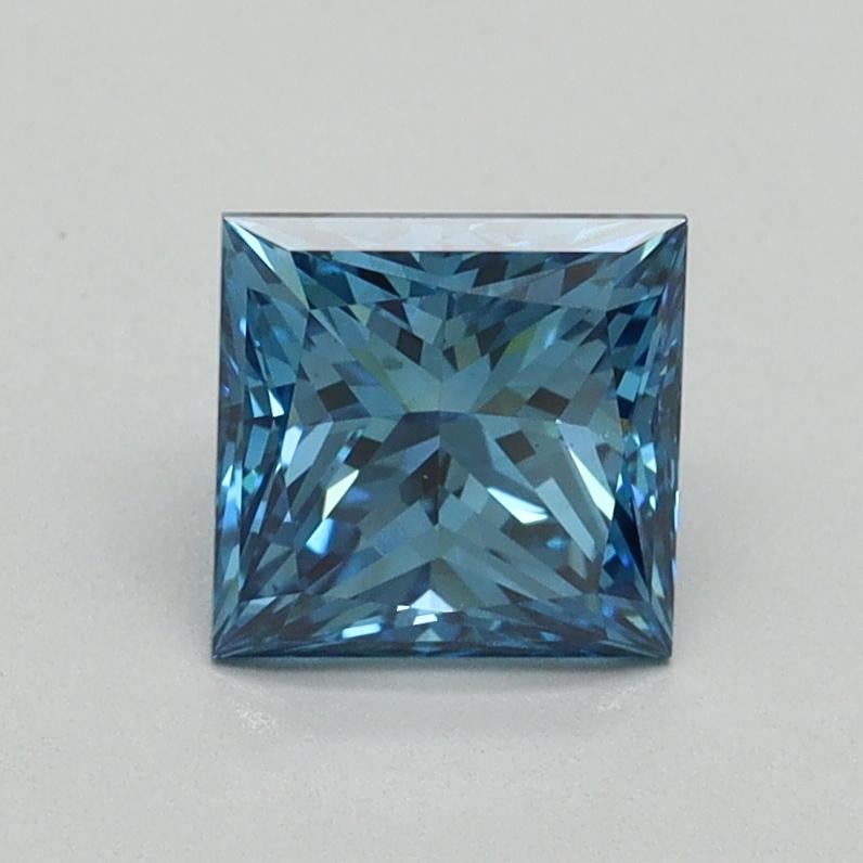 1.10 Ct. Fancy Vivid Blue Princess Lab Grown Diamond