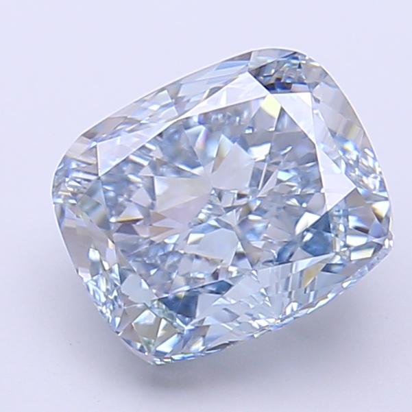 2.54 Ct. Fancy Intense  Blue Cushion Lab Grown Diamond