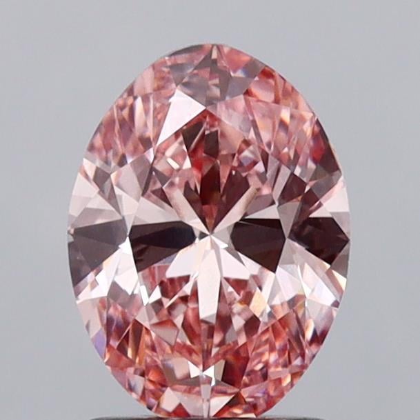 1.50 Ct. Fancy Vivid  Pink Oval Lab Grown Diamond