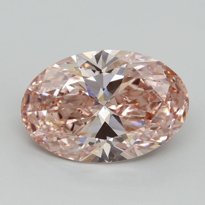 5.24 Ct. Fancy Vivid Pink Oval Lab Grown Diamond