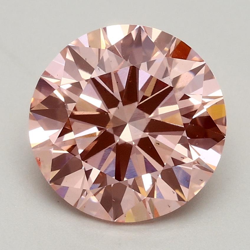 2.00 Ct. Fancy Intense Pink Round Lab Grown Diamond