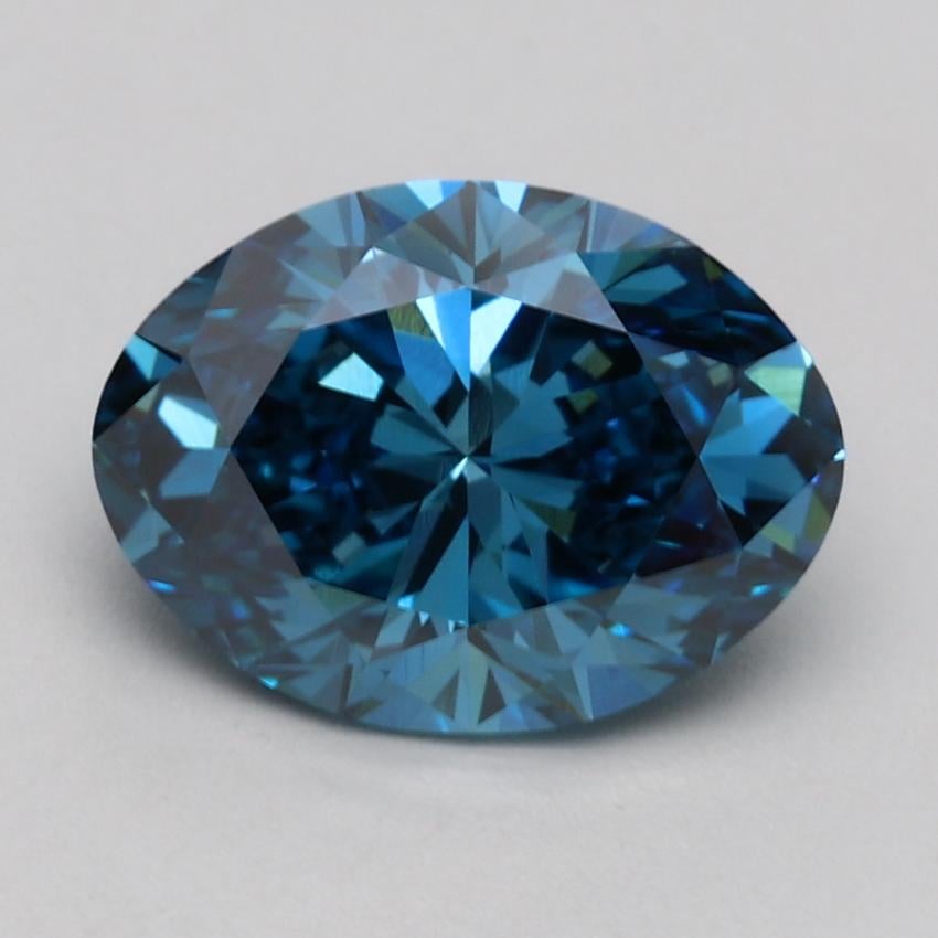 2.00 Ct. Fancy Vivid Blue Oval Lab Grown Diamond