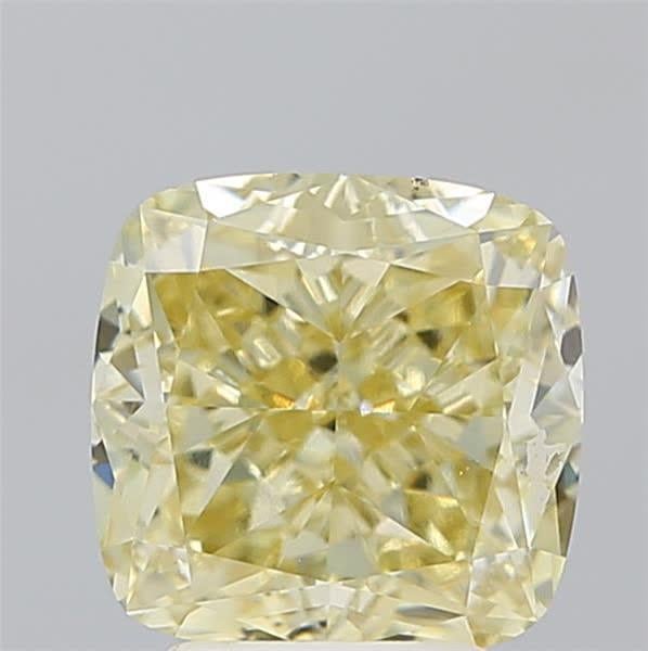 3.67 Ct. Fancy  Yellow Cushion Lab Grown Diamond
