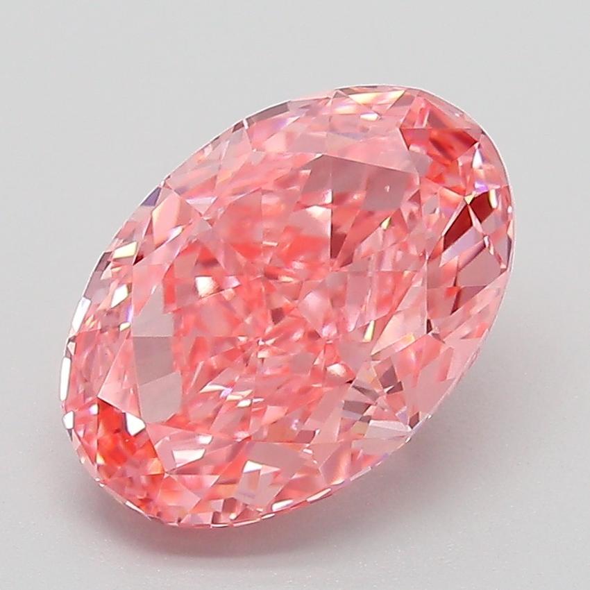 3.00 Ct. Fancy Vivid Pink Oval Lab Grown Diamond