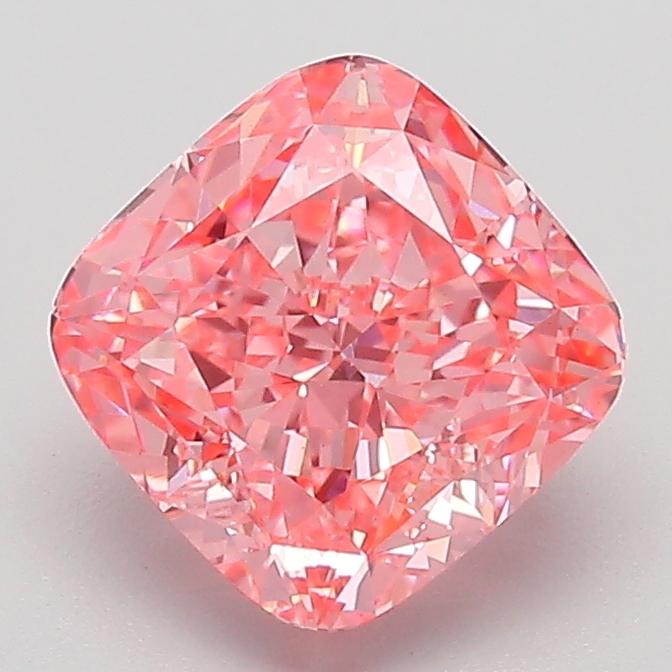 2.09 Ct. Fancy Vivid Pink Cushion Lab Grown Diamond