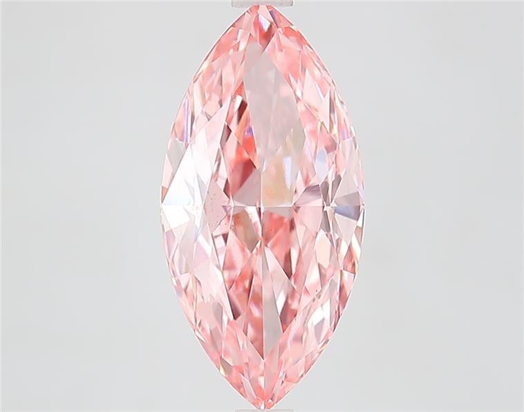 3.10 Ct. Fancy Vivid Pink Marquise Lab Grown Diamond