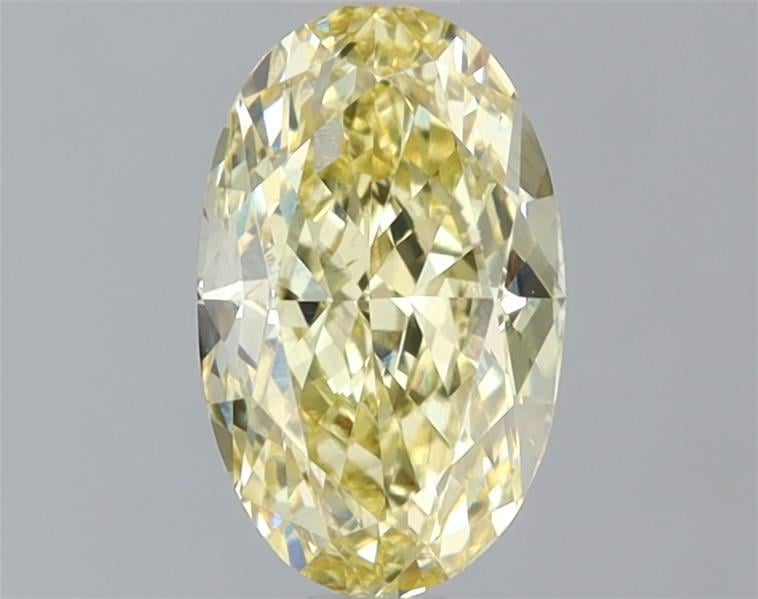 0.92 Ct. Fancy Yellow Oval Lab Grown Diamond