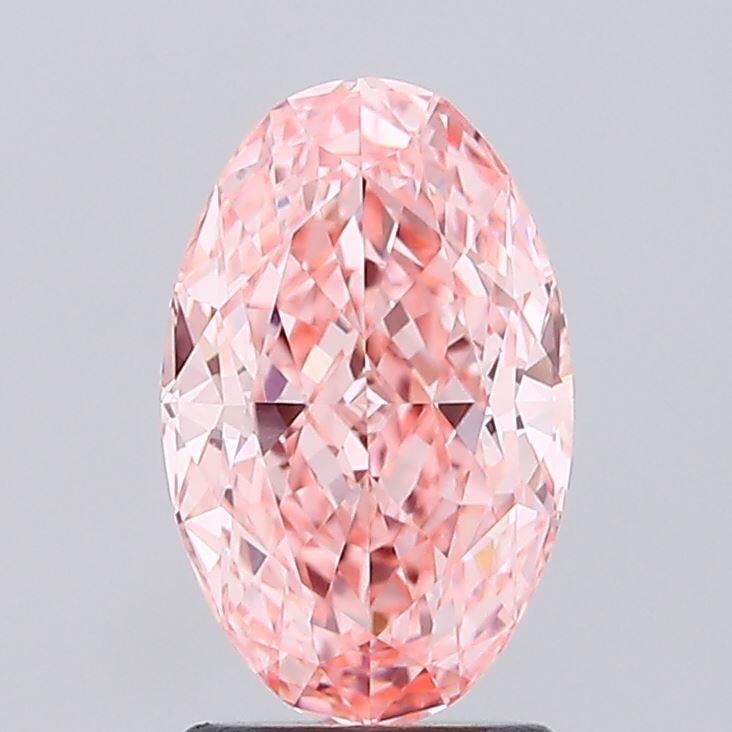 2.14 Ct. Fancy Vivid Pink Oval Lab Grown Diamond
