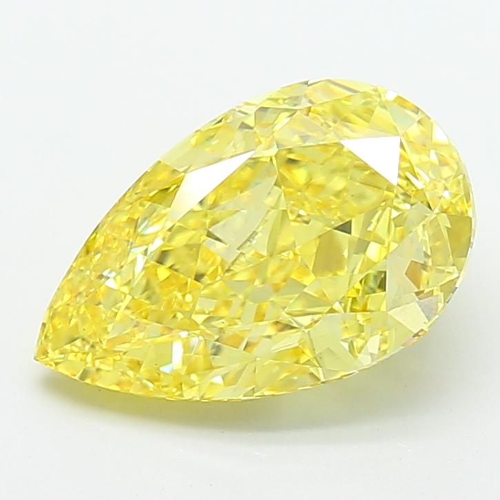 5.02 Ct. Fancy Intense  Yellow Pear Lab Grown Diamond