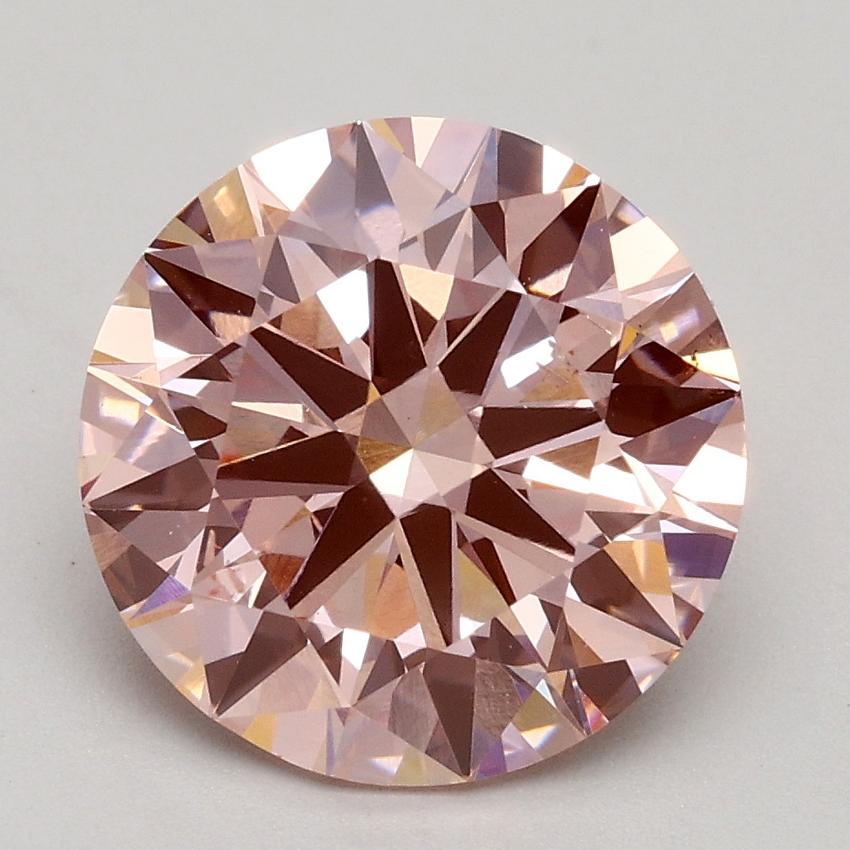 2.55 Ct. Fancy Intense Pink Round Lab Grown Diamond