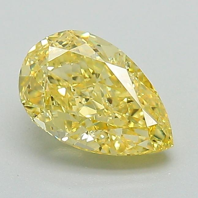 1.07 Ct. Fancy Vivid Yellow Pear Lab Grown Diamond