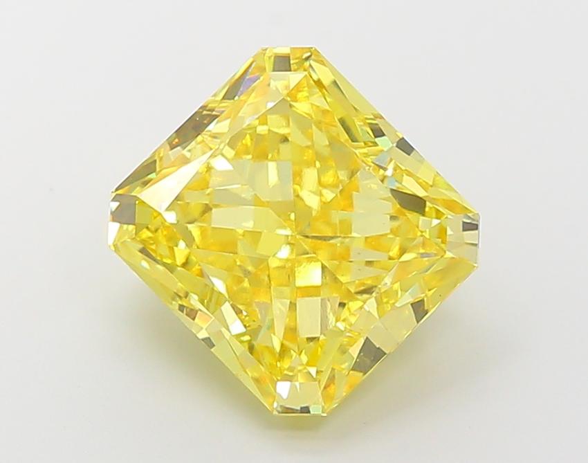 7.04 Ct. Fancy Vivid Yellow Radiant Lab Grown Diamond