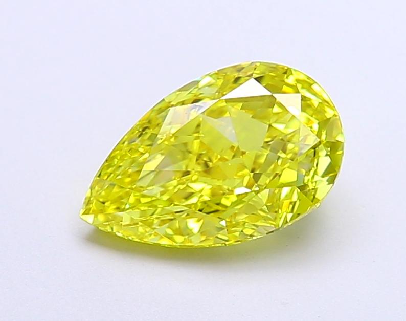 1.59 Ct. Fancy Vivid Yellow Pear Lab Grown Diamond