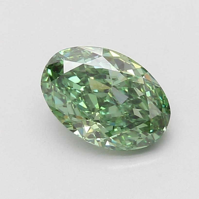 2.08 Ct. Fancy Vivid Green Oval Lab Grown Diamond