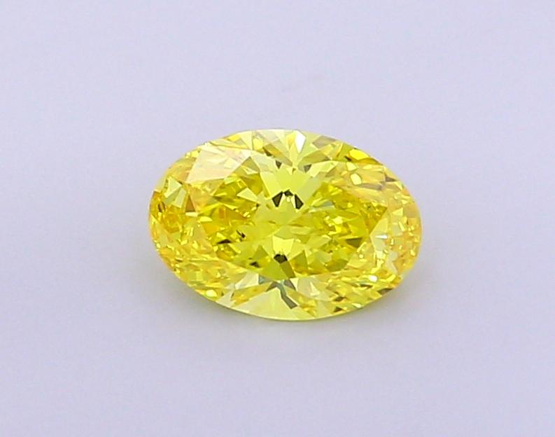 1.04 Ct. Fancy Vivid  Yellow Oval Lab Grown Diamond