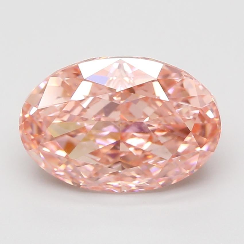 5.04 Ct. Fancy Vivid Pink Oval Lab Grown Diamond