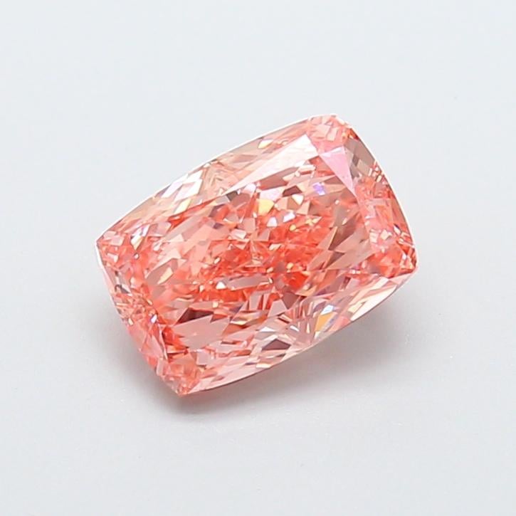 2.07 Ct. Fancy Vivid Brownish Orange Cushion Lab Grown Diamond
