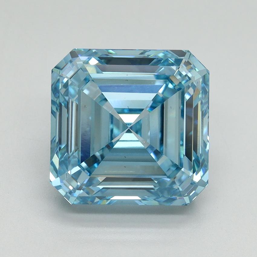 5.00 Ct. Fancy Vivid Blue Asscher Lab Grown Diamond