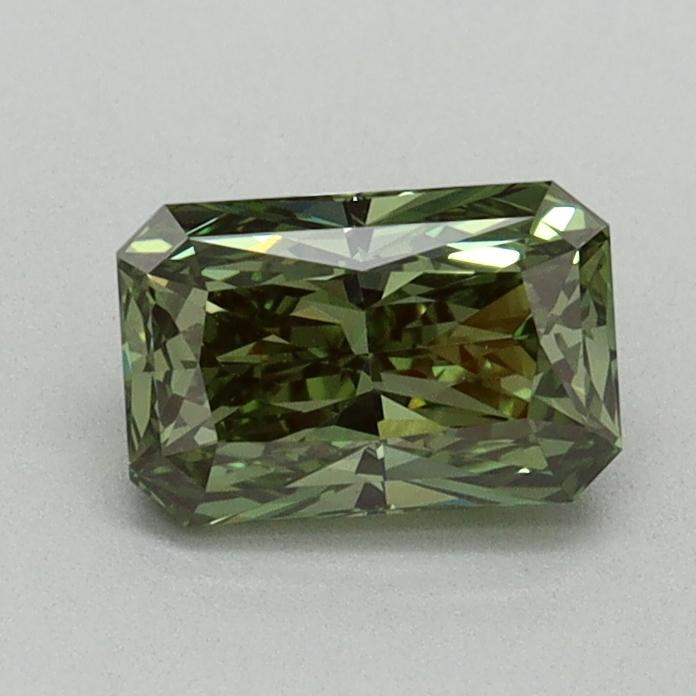 0.73 Ct. Fancy Vivid Green Radiant Lab Grown Diamond