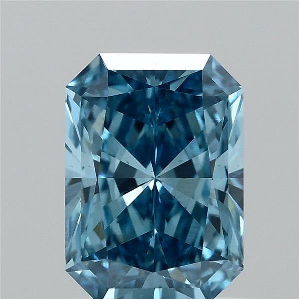 1.02 Ct. Fancy Vivid  Blue Radiant Lab Grown Diamond