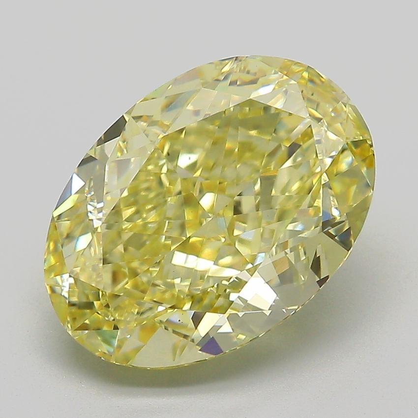 6.06 Ct. Fancy  Yellow Oval Lab Grown Diamond