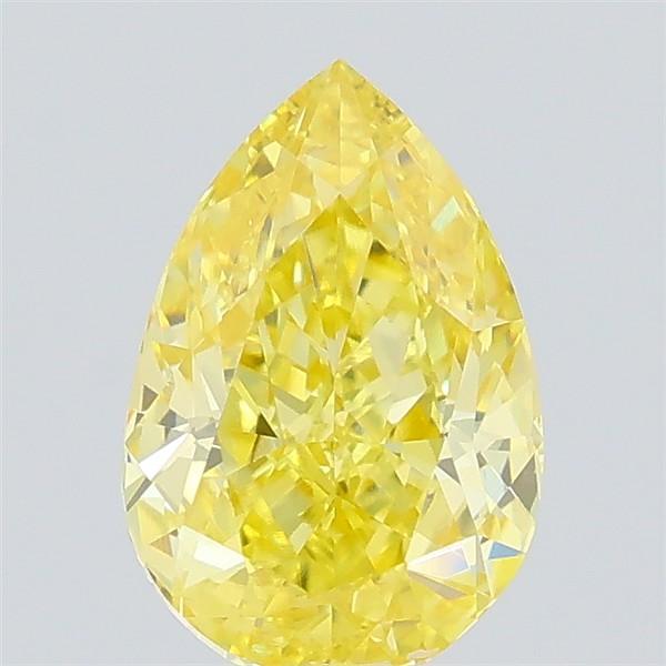 0.66 Ct. Fancy Intense Yellow Pear Lab Grown Diamond