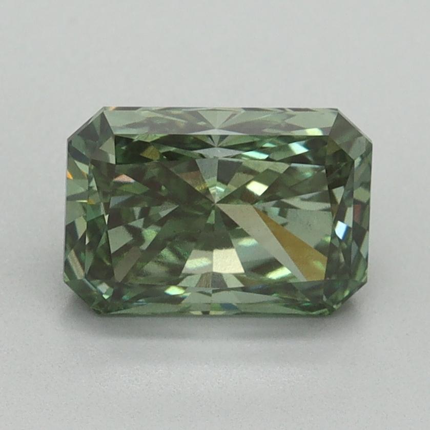 1.62 Ct. Fancy Vivid Pacific Green Radiant Lab Grown Diamond