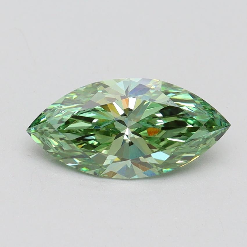1.11 Ct. Fancy Vivid Green Marquise Lab Grown Diamond