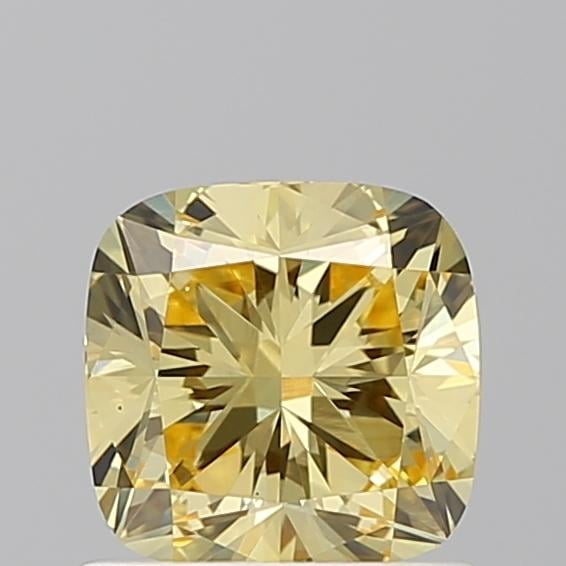 1.01 Ct. Fancy Intense Yellow Cushion Lab Grown Diamond
