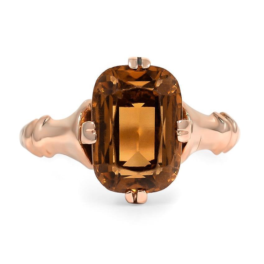 Victorian Citrine Cocktail Ring