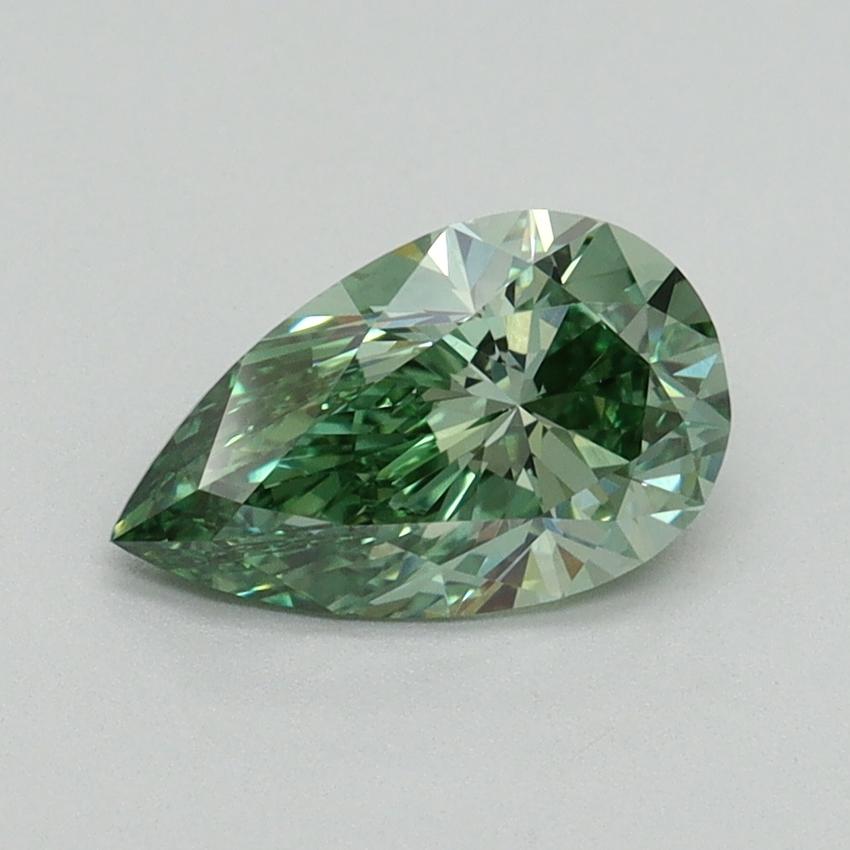 1.03 Ct. Fancy Vivid Green Pear Lab Grown Diamond