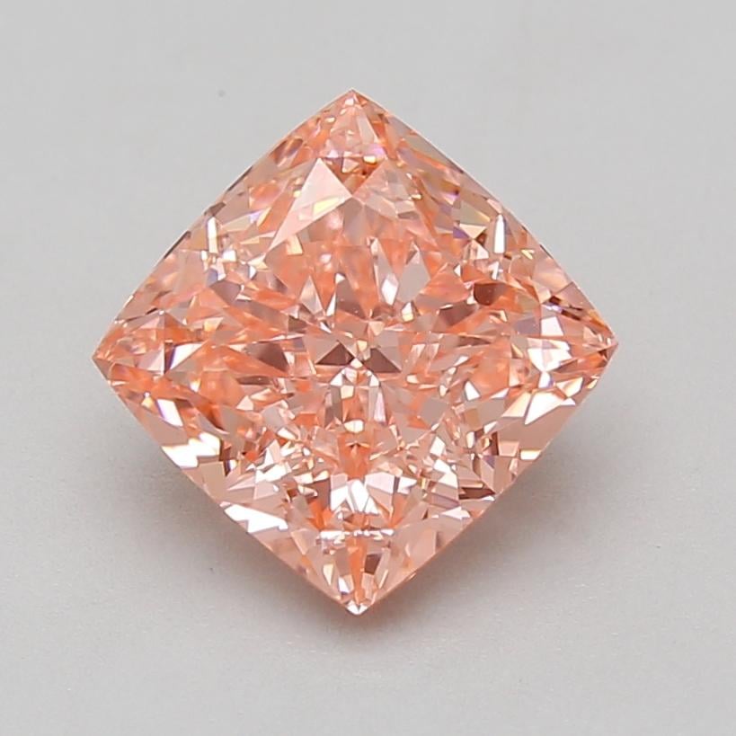3.09 Ct. Fancy Vivid Pink Cushion Lab Grown Diamond