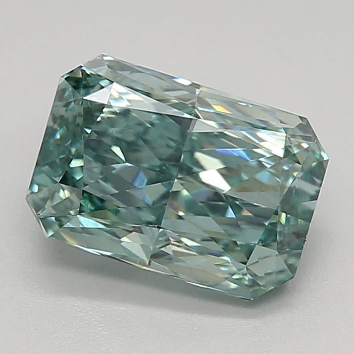 1.31 Ct. Fancy Vivid Green Radiant Lab Grown Diamond