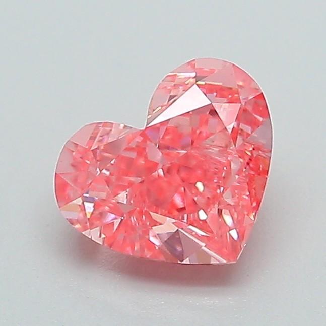 1.02 Ct. Fancy Vivid Pink Heart Lab Grown Diamond