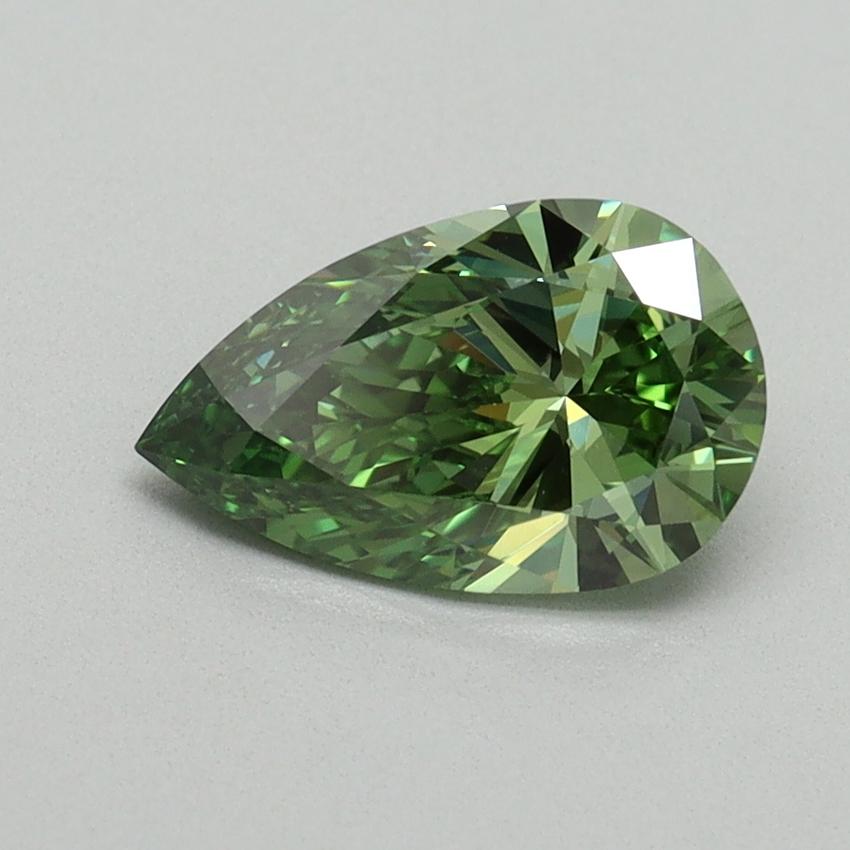 1.14 Ct. Fancy Vivid Green Pear Lab Grown Diamond