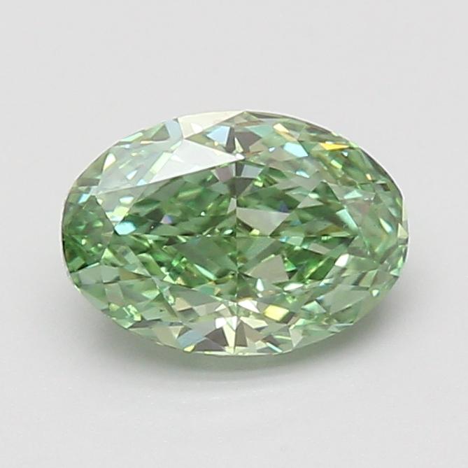 1.51 Ct. Fancy Vivid Green Oval Lab Grown Diamond