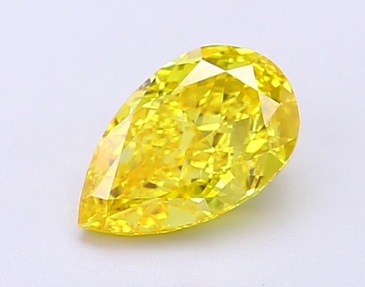 1.22 Ct. Fancy Vivid  Yellow Pear Lab Grown Diamond