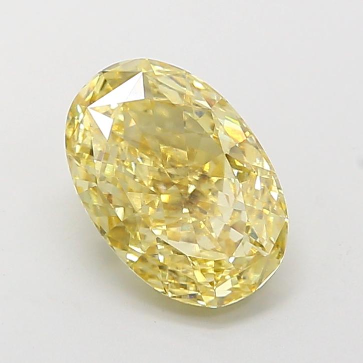 2.52 Ct. Fancy Yellow Oval Lab Grown Diamond