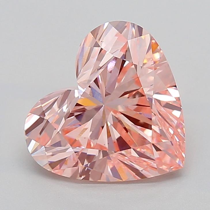 4.01 Ct. Fancy Vivid  Pink Heart Lab Grown Diamond