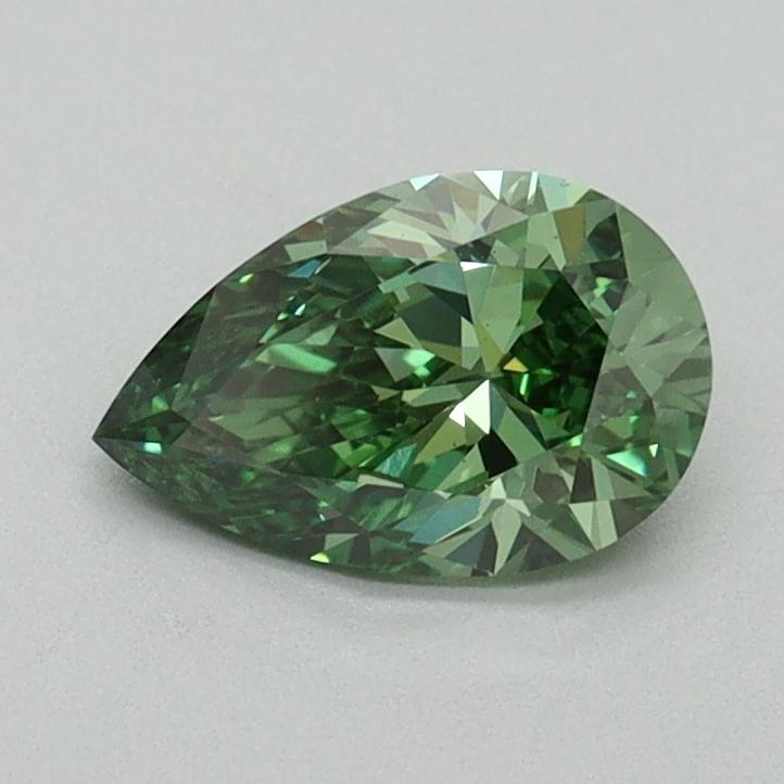 0.70 Ct. Fancy Vivid Green Pear Lab Grown Diamond