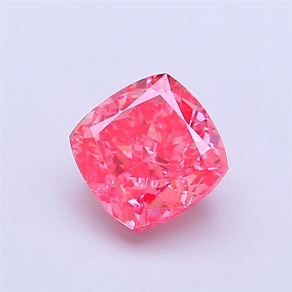 1.04 Ct. Fancy Vivid  Pink Cushion Lab Grown Diamond